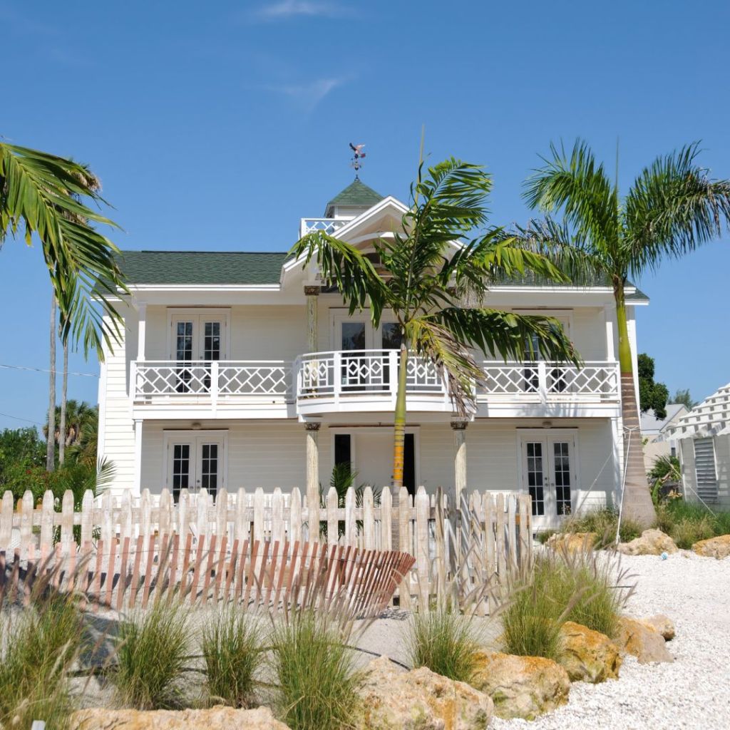 photo of a beach house with fresh exterior paint